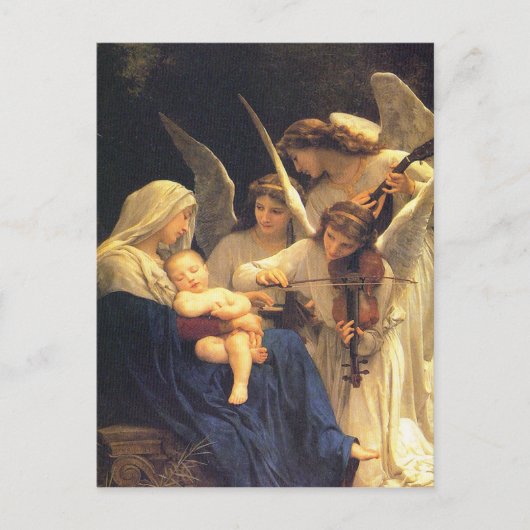 Carte Postale Chanson des Anges, William-Adolphe Bouguereau (Devant)