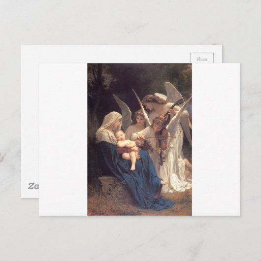 Carte Postale Chanson des Anges - William-Adolphe Bouguereau (Devant / Derrière)