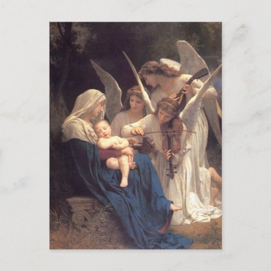 Carte Postale Chanson des Anges - William-Adolphe Bouguereau (Devant)