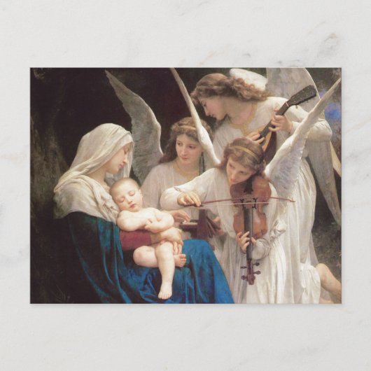 Carte Postale Chanson des anges, William-Adolphe Bouguereau (Devant)