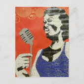 Carte Postale Chanson d'oiseaux bleus (Devant)