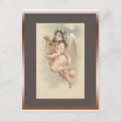 Carte Postale Chanson -Petite fille avec harpe (Devant)