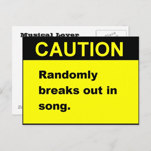 Carte Postale Chanson Randmon (Devant / Derrière)