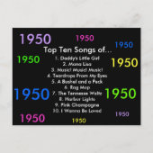 Carte Postale Chansons 1950 (Devant)