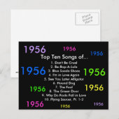 Carte Postale Chansons 1956 (Devant / Derrière)