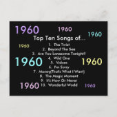 Carte Postale Chansons 1960 (Devant)