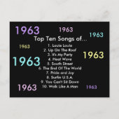 Carte Postale Chansons 1963 (Devant)