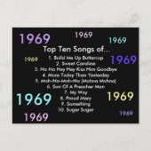 Carte Postale Chansons 1969 (Devant)