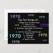 Carte Postale Chansons 1970 (Devant / Derrière)
