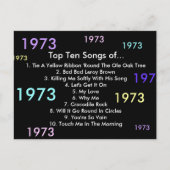 Carte Postale Chansons 1973 (Devant)