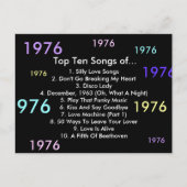 Carte Postale Chansons 1976 (Devant)