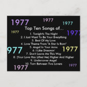 Carte Postale Chansons 1977 (Devant)