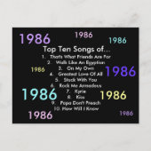 Carte Postale Chansons 1986 (Devant)