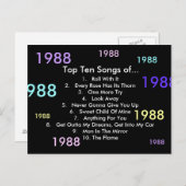 Carte Postale Chansons 1988 (Devant / Derrière)