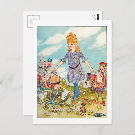 Carte Postale Chansons d'Alice : Alice et ses amis (Devant / Derrière)