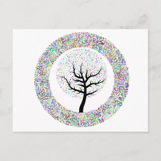 Carte Postale Chansons dans l'arbre de vie (Devant)