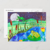 Carte Postale Chansons de nuit Grenouilles (Devant / Derrière)