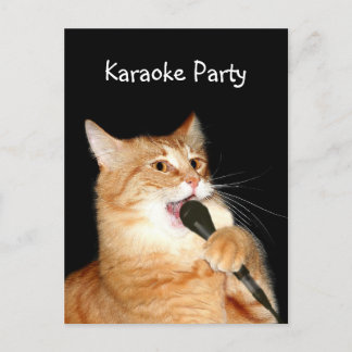 Carte Postale Chant chat