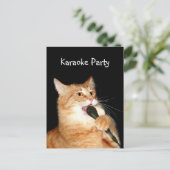 Carte Postale Chant chat (Debout devant)