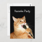 Carte Postale Chant chat (Devant / Derrière)