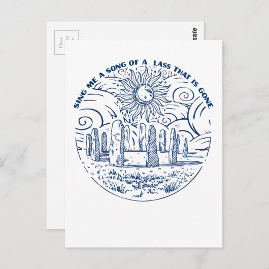 Carte Postale Chante-moi une chanson (Devant / Derrière)