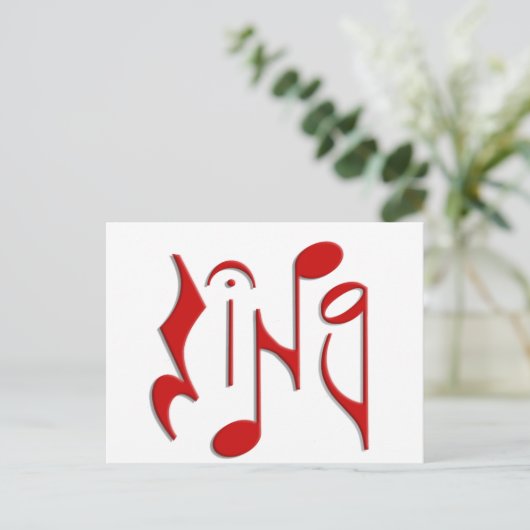 Carte Postale chanter (Debout devant)