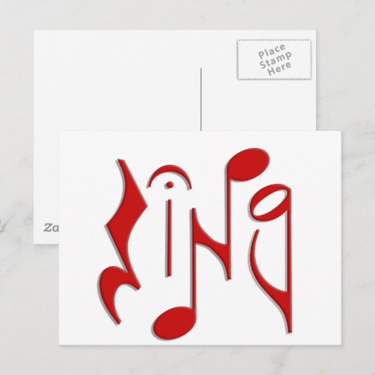 Carte Postale chanter (Devant / Derrière)