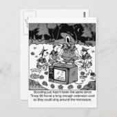 Carte Postale Chanter autour du micro-ondes (Devant / Derrière)