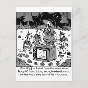 Carte Postale Chanter autour du micro-ondes