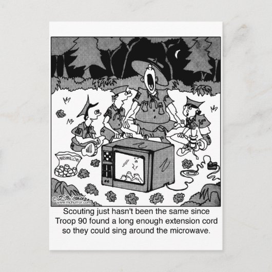 Carte Postale Chanter autour du micro-ondes (Devant)