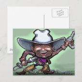 Carte Postale Chanter Cowboy (Devant / Derrière)