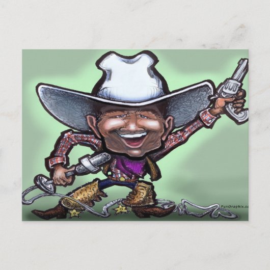 Carte Postale Chanter Cowboy (Devant)
