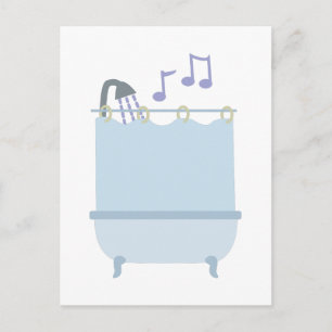 Carte Postale Chanter Dans La Douche