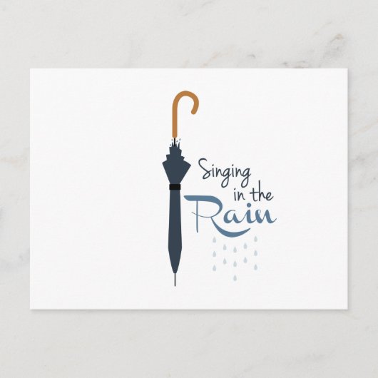 Carte Postale Chanter dans la pluie (Devant)