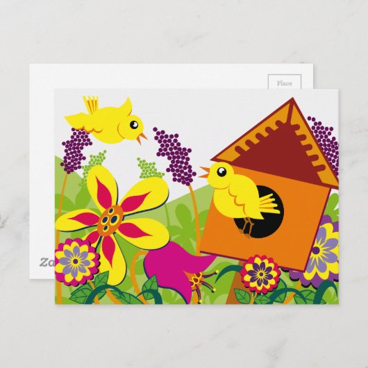 Carte Postale Chanter des oiseaux (Devant / Derrière)