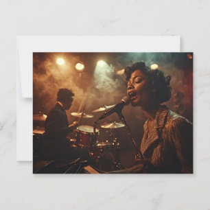 Carte Postale Chanter le blues, afro-américain, Night Club