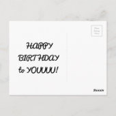 Carte Postale Chanter le cochon de Guinée (Dos)