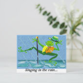 Carte Postale Chanter sous la pluie... (Debout devant)