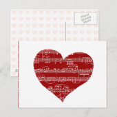 Carte Postale chanter une chanson sur l'amour (Devant / Derrière)