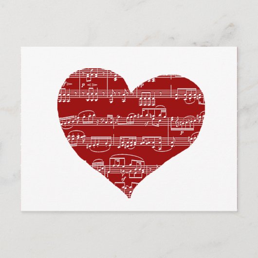 Carte Postale chanter une chanson sur l'amour (Devant)