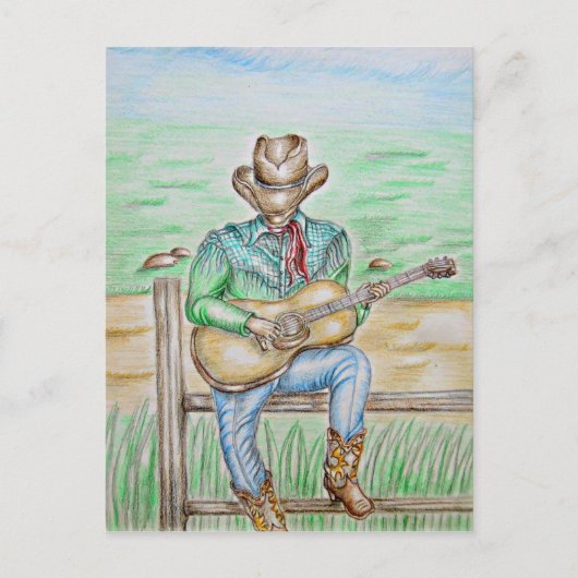 Carte Postale Chanteur Cowboy (Devant)