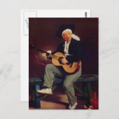 Carte Postale Chanteur espagnol - Edouard Manet (Devant / Derrière)