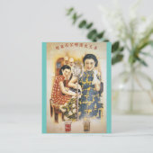 Carte Postale Chanteurs chinois Vintages de Shanghai Beauté (Debout devant)