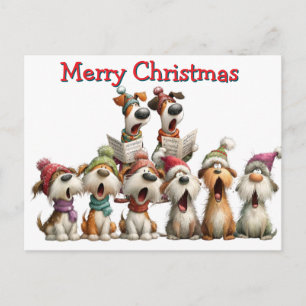 Carte Postale Chanteurs de Noël Canins