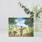 Carte Postale Chanteuse de blues ville feuille (Debout devant)