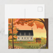 Carte Postale Chantier Automne Citrouille Patch (Devant / Derrière)