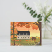 Carte Postale Chantier Automne Citrouille Patch (Debout devant)