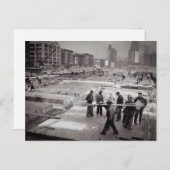 Carte Postale Chantier de construction côté est de NYC (Devant / Derrière)
