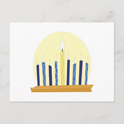 Carte Postale Chanukah bougies (Devant)