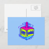 Carte Postale Chanukah Dreidel (Devant / Derrière)